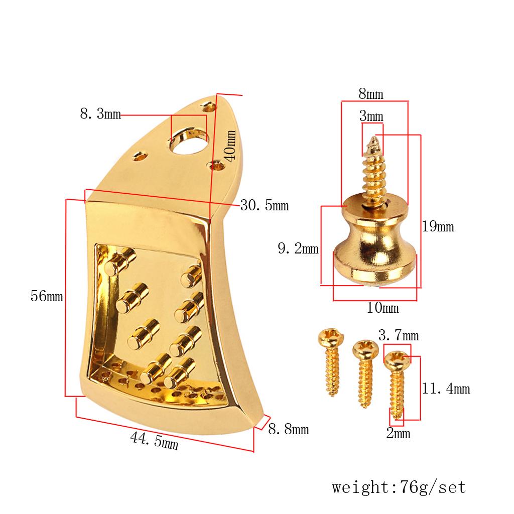 Sunnimix Tam Giác 8 Dây Đàn Guitar Đàn Mandolin Đuôi W/Ốc Vít Dây Nút Phần