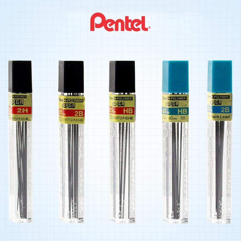Ruột Chì Kim Pentel Hi-Polymer Super C505 2B Ngòi 0.5mm | Siêu ứng