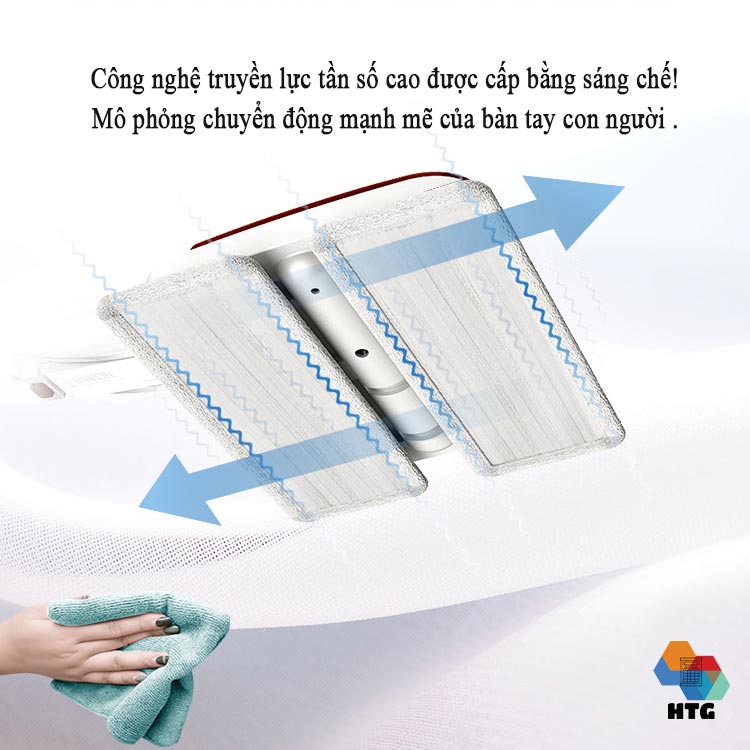 Máy lau nhà cầm tay không dây Sawadaki X3 công nghệ trợ lực rung lau tần số 900 lần/phút làm sạch sâu, điều khiển phun xịt nước sạch dung tích 150ml, hàng chính hãng