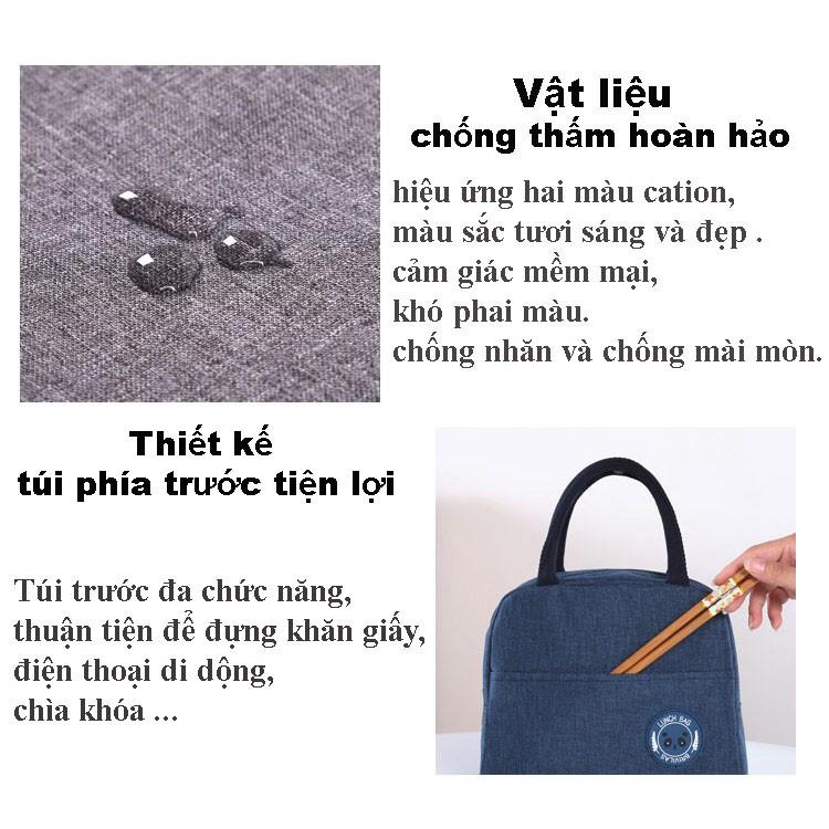 Túi Đựng Hộp Cơm Cao Cấp LUNCHBAG Vải POLYESTER Nhiều Họa Tiết Màu Sắc