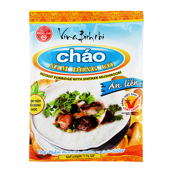 Thùng 50 Gói Cháo Nấm Đông Cô Ăn Liền Bích Chi (50g/Gói)