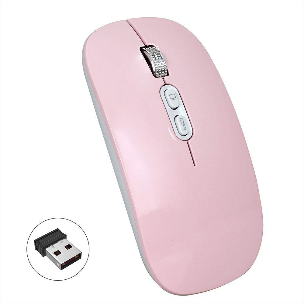 HXSJ M103 Rechargeable Wireless Mouse 2.4G Wireless Mouse Ultra-thin Mute Mouse 3 Adjustable DPI Built-in 500mAh Battery