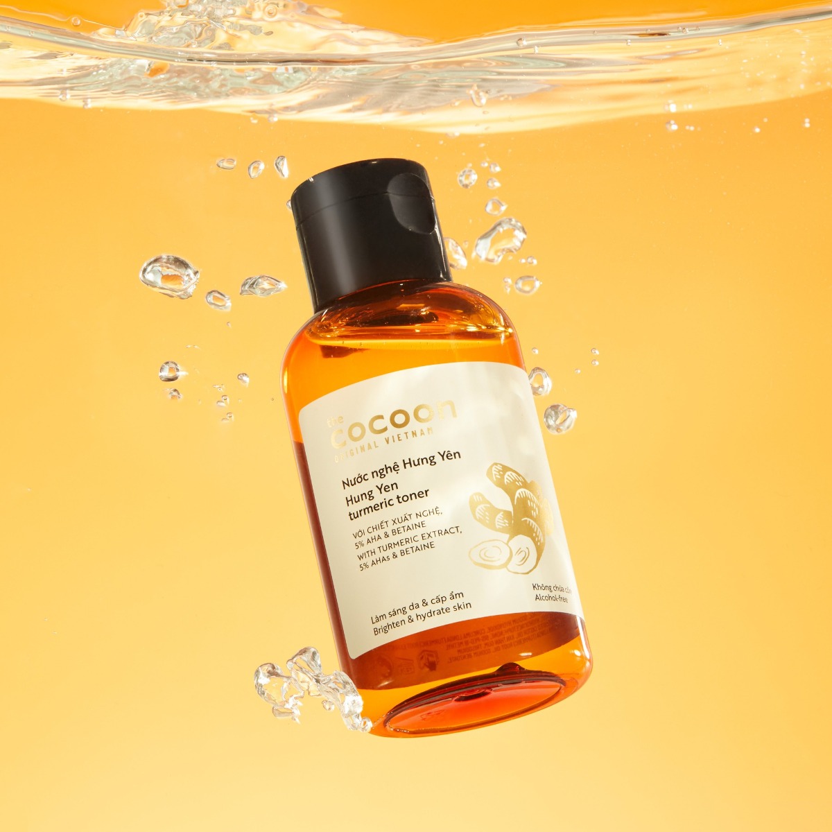 Toner nước nghệ Hưng Yên Cocoon 140ml giúp da sáng mịn rạng rỡ thuần chay