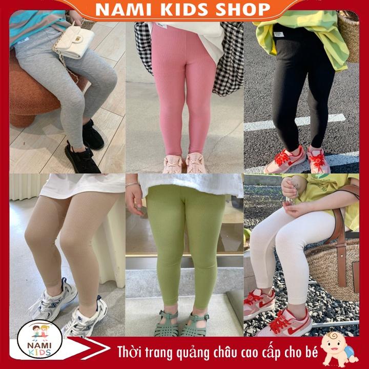 Quần legging thun gân mỏng mát siêu co giãn thoải mái cho bé gái