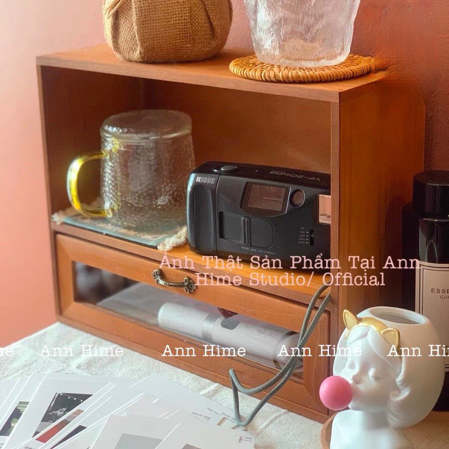Kệ Gỗ Để Bàn 2 Tầng Sp2 Phong Cách Retro Bắc Âu