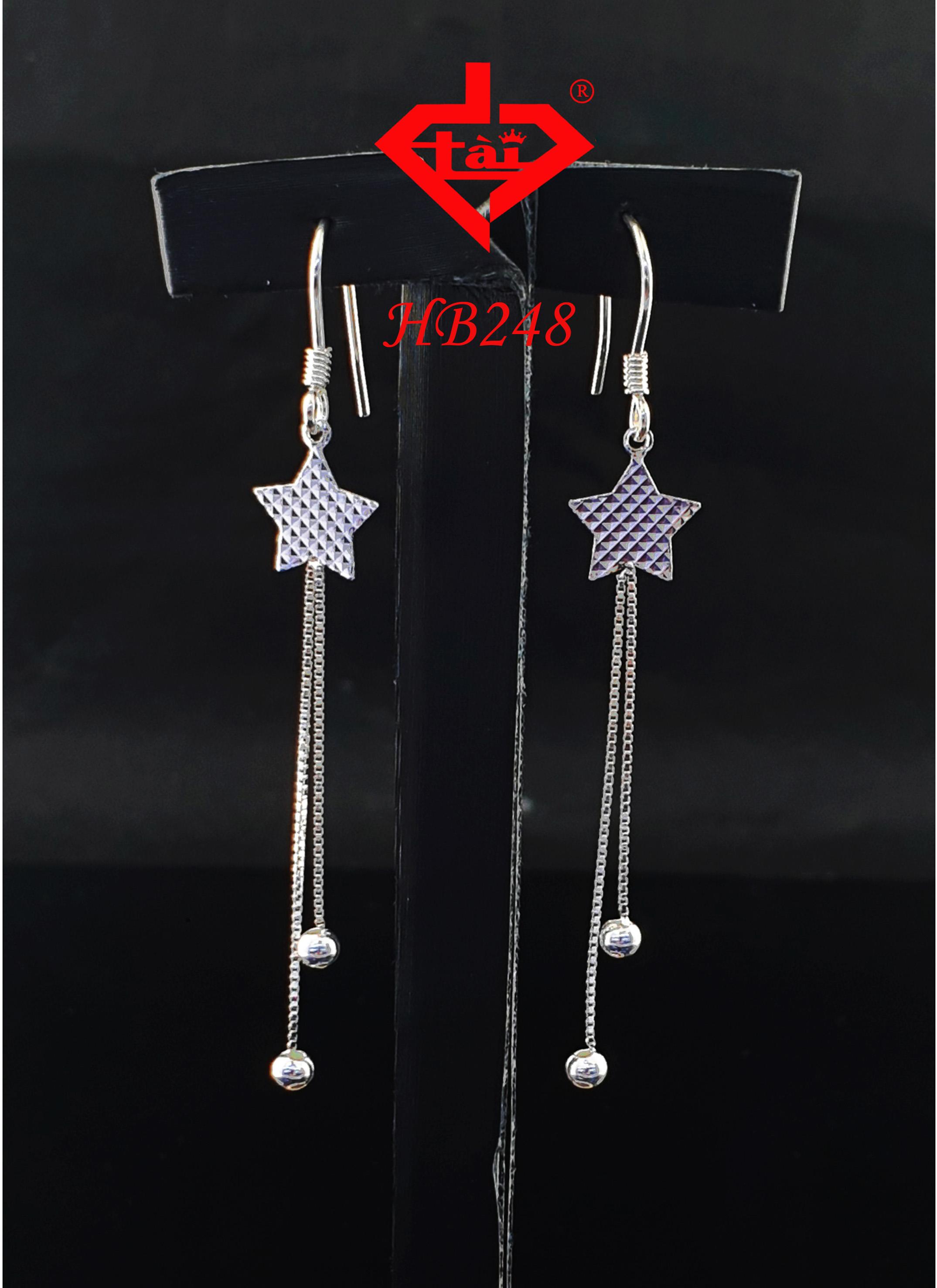 Xu Hướng Bông Tai Khuyên Dài Bạc Cao Cấp 925