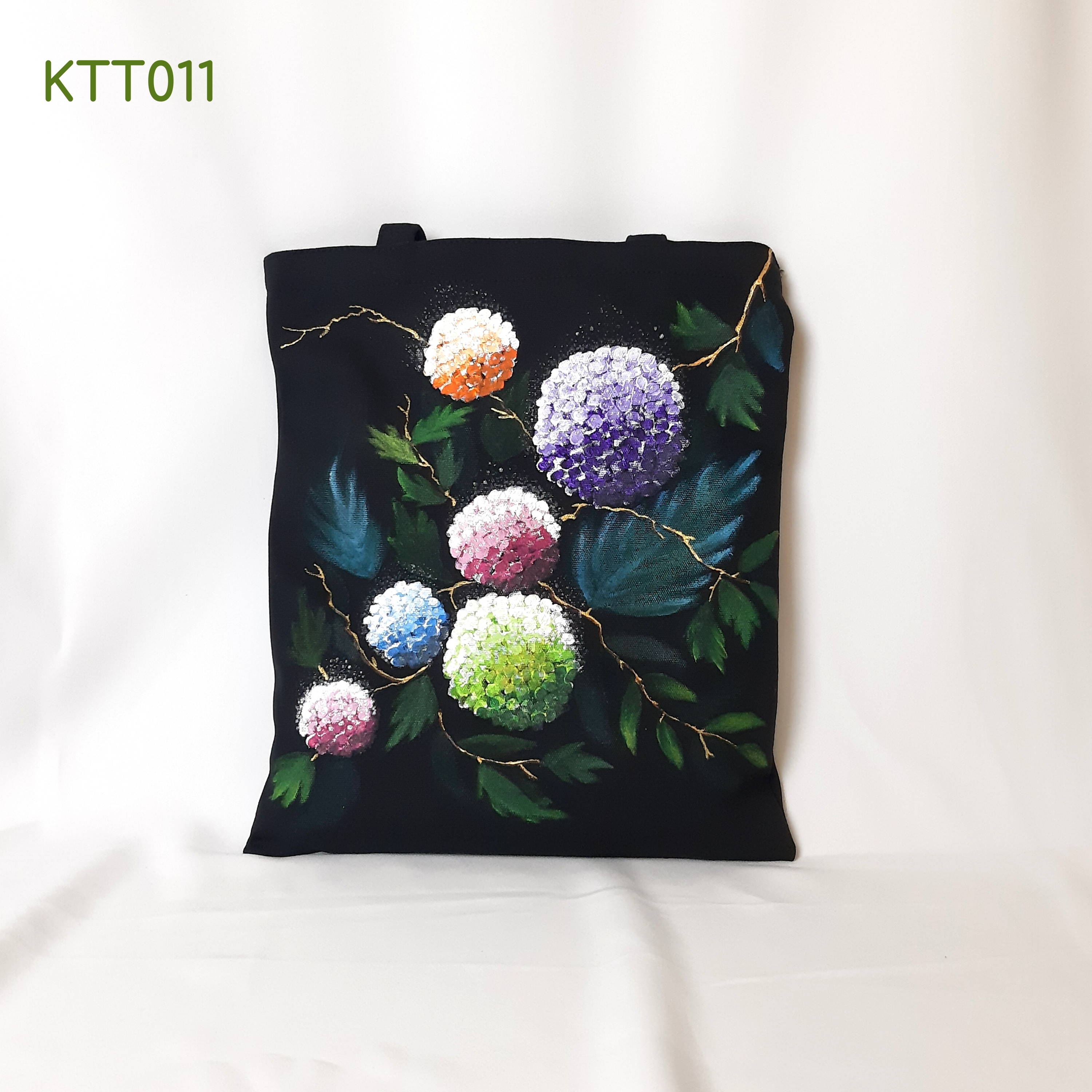 Túi tote vải bố canvas mềm NHABAP có ngăn nhỏ và dây kéo Vẽ Handmade giặt không phai làm quà tặng cao cấp TOT011