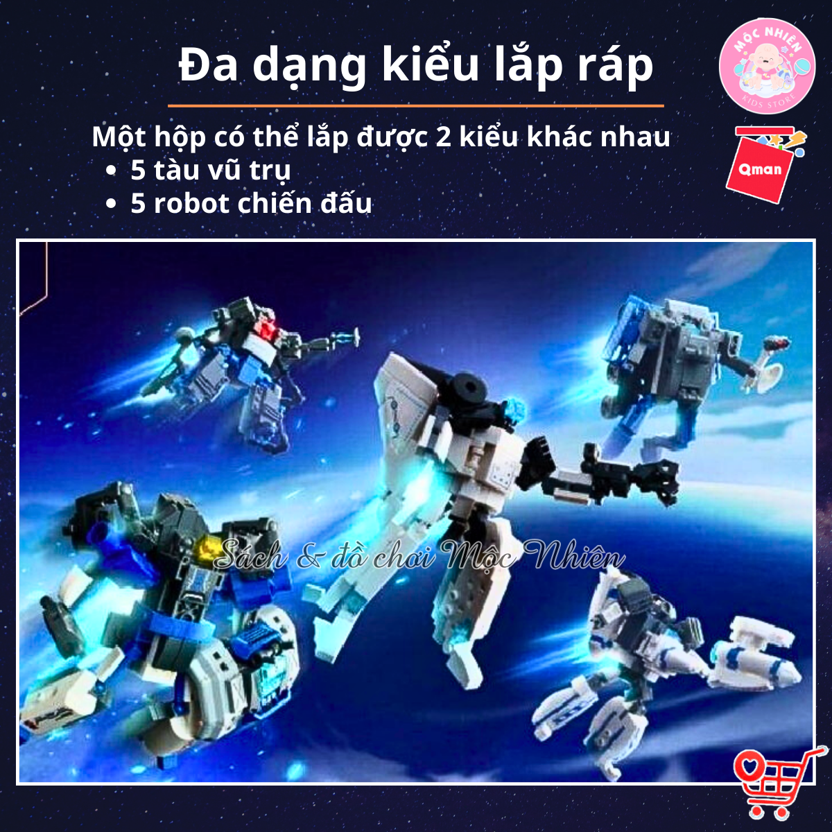 Đồ Chơi Xếp Hình, Lắp Ráp Qman 41312 - Đội Trưởng Biến Hình (1065 mảnh ghép)