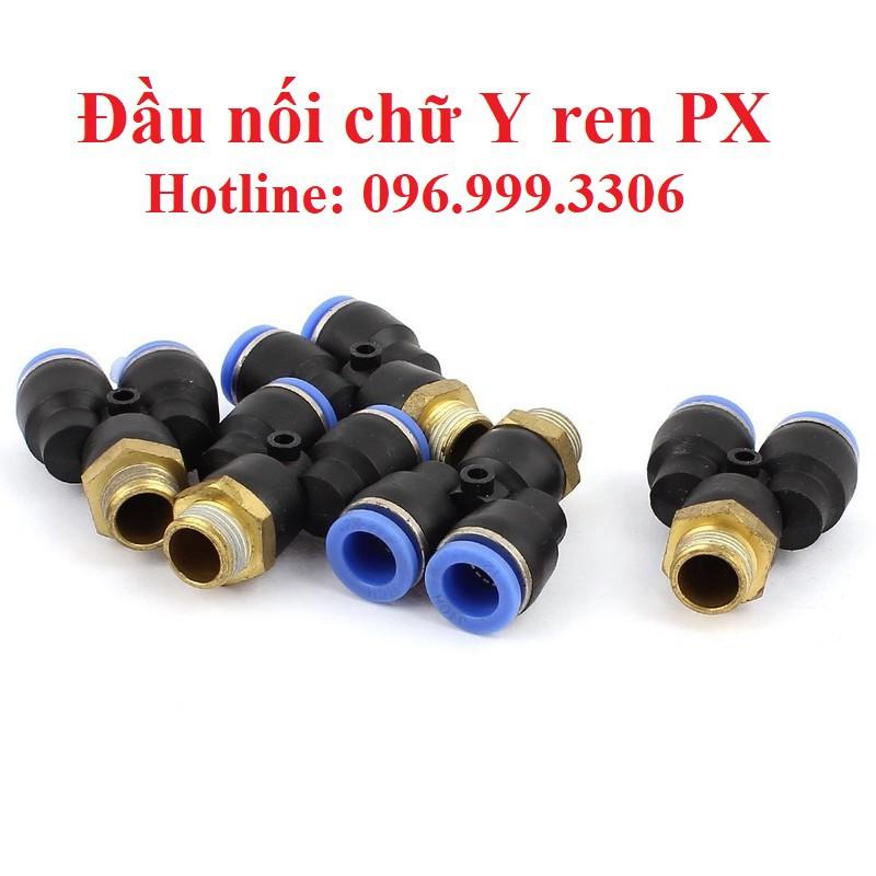 Đầu nối chữ Y ren ngoài khí nén PX đầy đủ kích thước, chính hãng giá sỉ