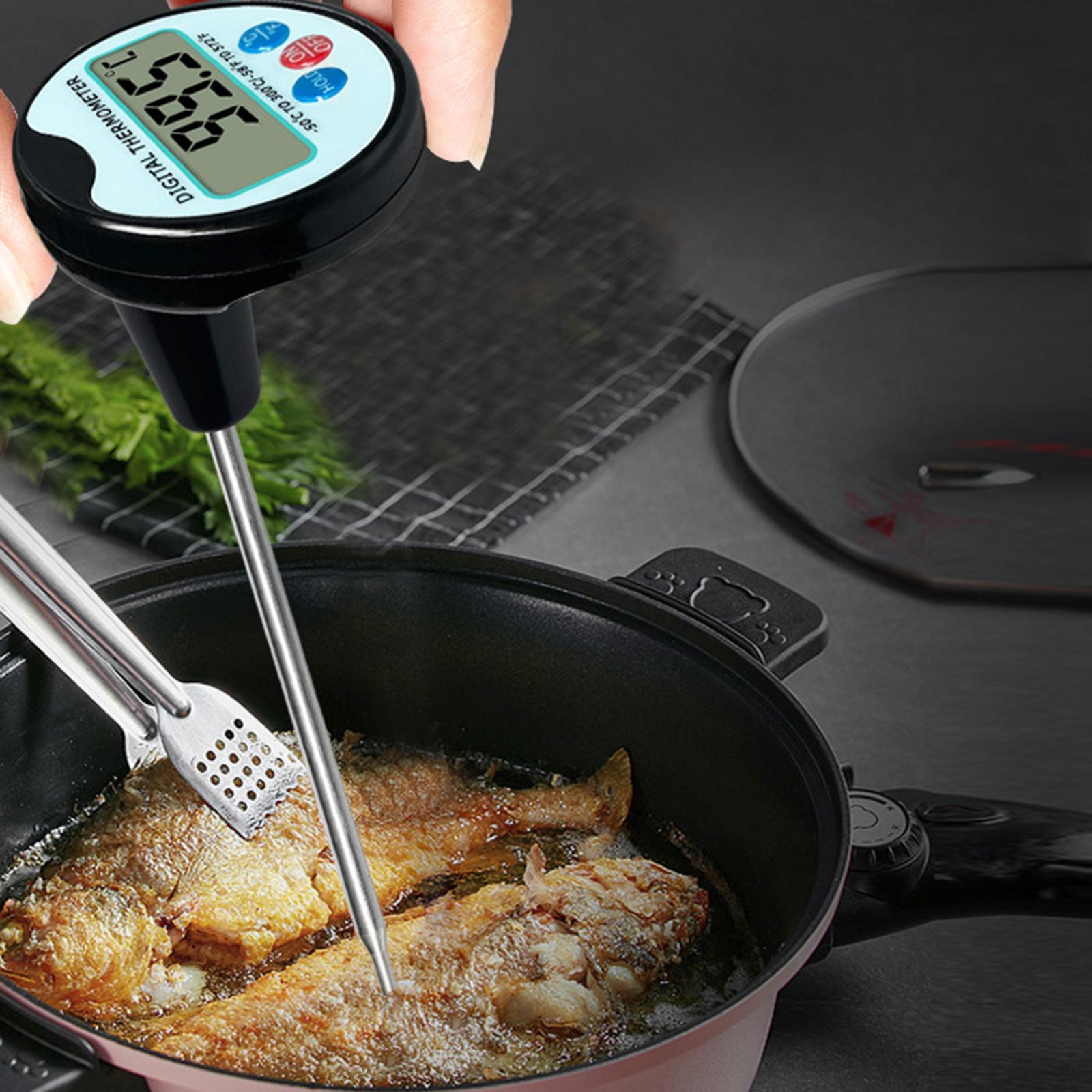 Portable Meat Thermometer Accessories °C/°F Cooking Tools LCD Screen Instant Read Baking Thermometer for Kitchen Deep Fry Milk Baking Oven