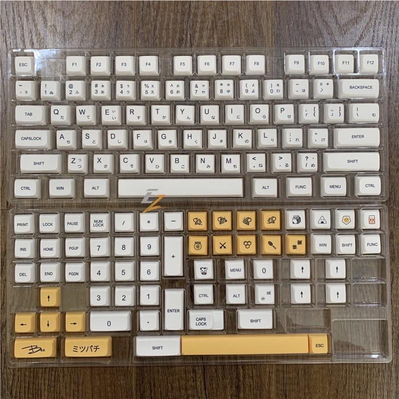 Set Keycap Thick Pbt XDA Honey &amp; Milk Bee cho bàn phím cơ