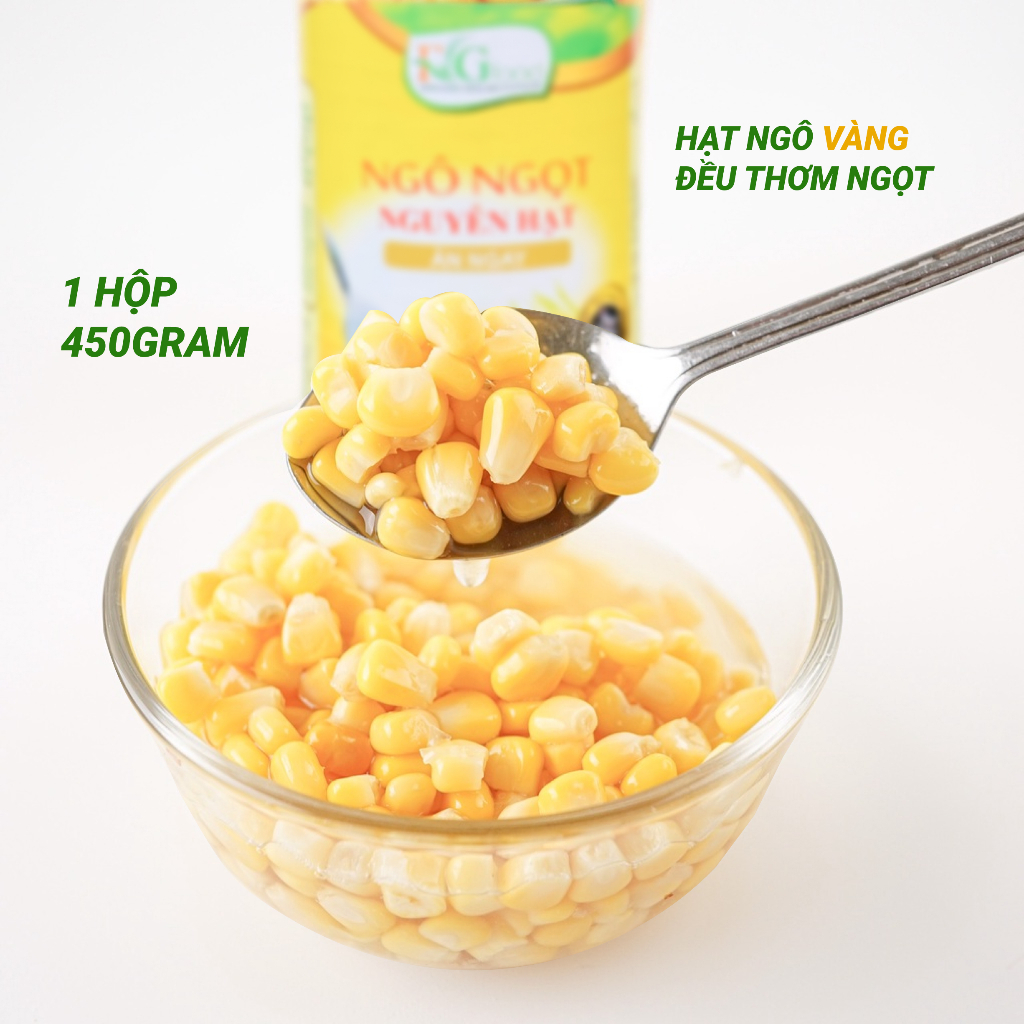 Ngô Ngọt Nguyên Hạt F&amp;G Loại 1 - Lon 450gr Làm Ngô Chiên, Salad