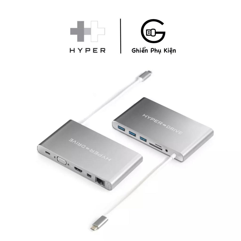 Cổng Chuyển HYPERDRIVE ULTIMATE 11port USB-C HUB For MACBOOK PRO, PC &amp; DEVICES - GN30 - Hàng Chính Hãng