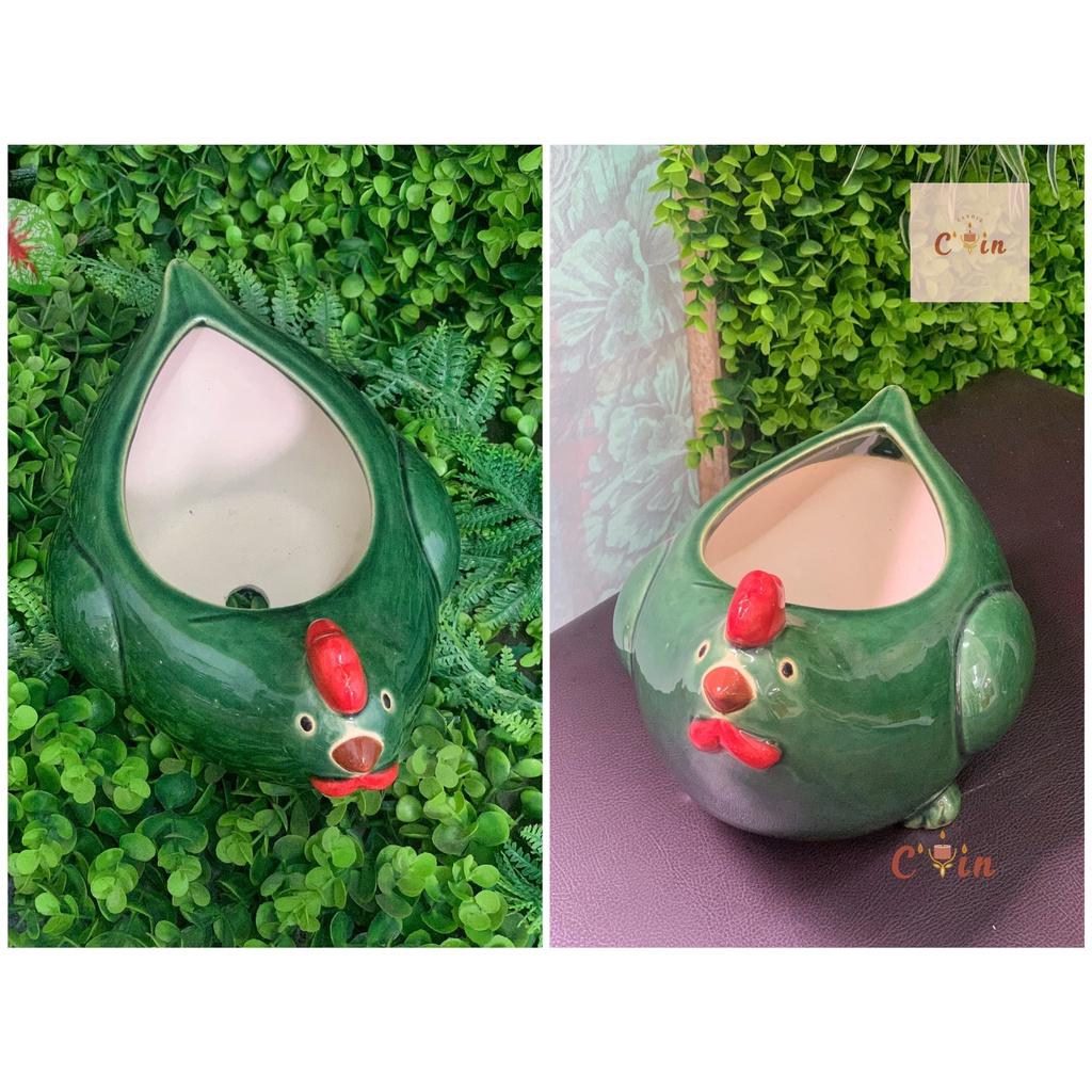 Chậu Gốm Gà Mẹ - Chậu trồng cây, Sen Đá, Decor Trang trí sân vườn - Gốm Xuất Khẩu