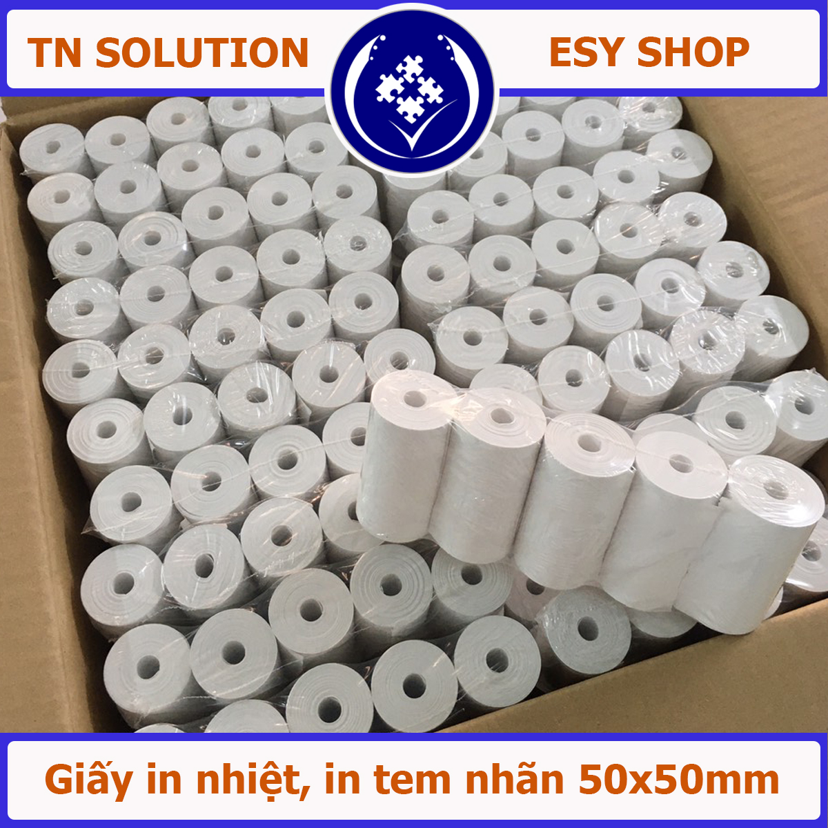 Combo 5 cuộn giấy in nhiệt 57x30 mm