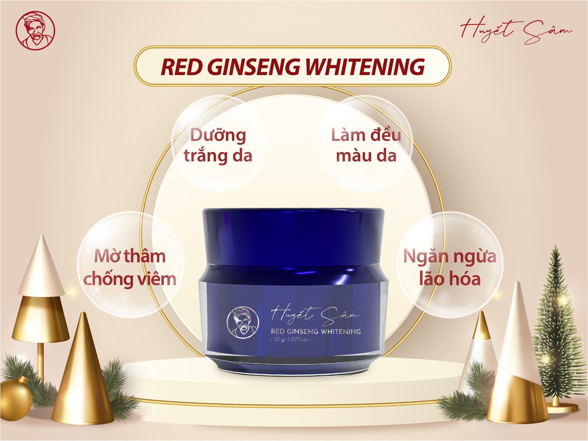 Kem Face Bà Lão Red Ginseng Whitening Giúp Dưỡng Da Trắng Sáng, Mịn Màng, Mờ Thâm Chống Viêm