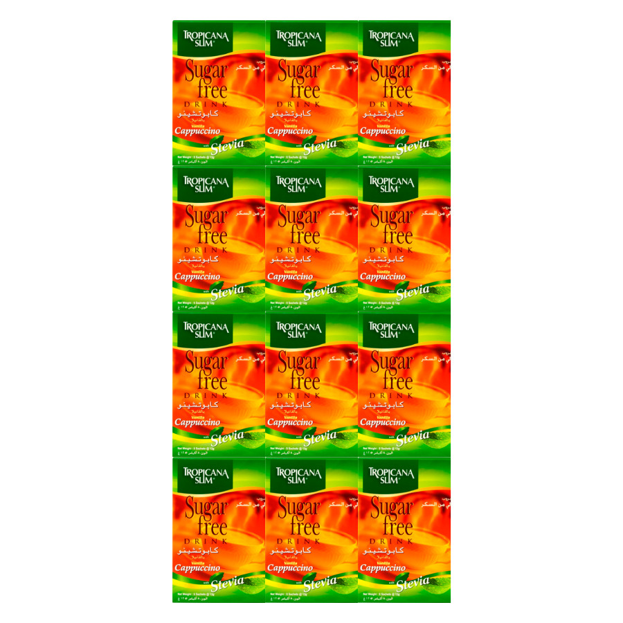 Combo 12 Hộp Cà Phê Ăn Kiêng Tropicana Slim Sugar Free Vanilla Cappucino