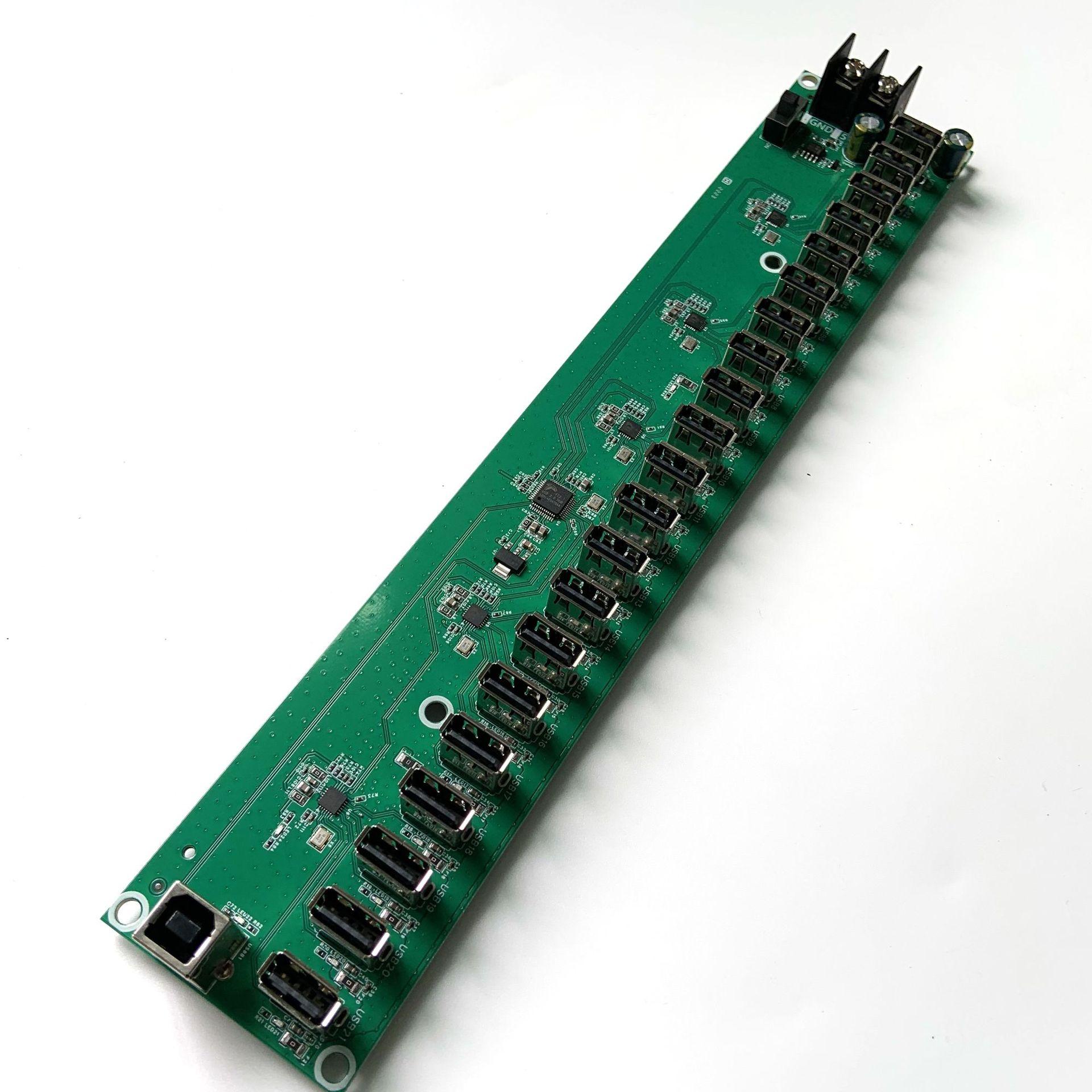 Máy thiết bị điều khiển nhóm USB đa cổng khuyến mại với giải pháp dòng mạch PCBA bo mạch chủ Thiết kế và phát triển bảng mạch PCB