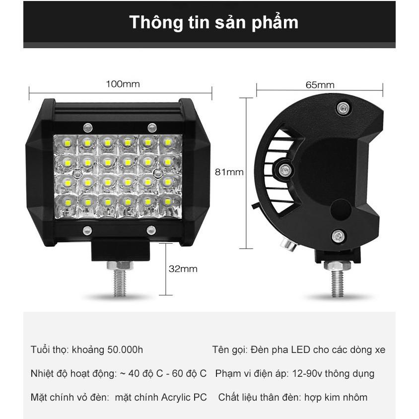 Bộ 2 Đèn pha LED hỗ trợ sáng cho xe ô tô xe máy - AsiaMart