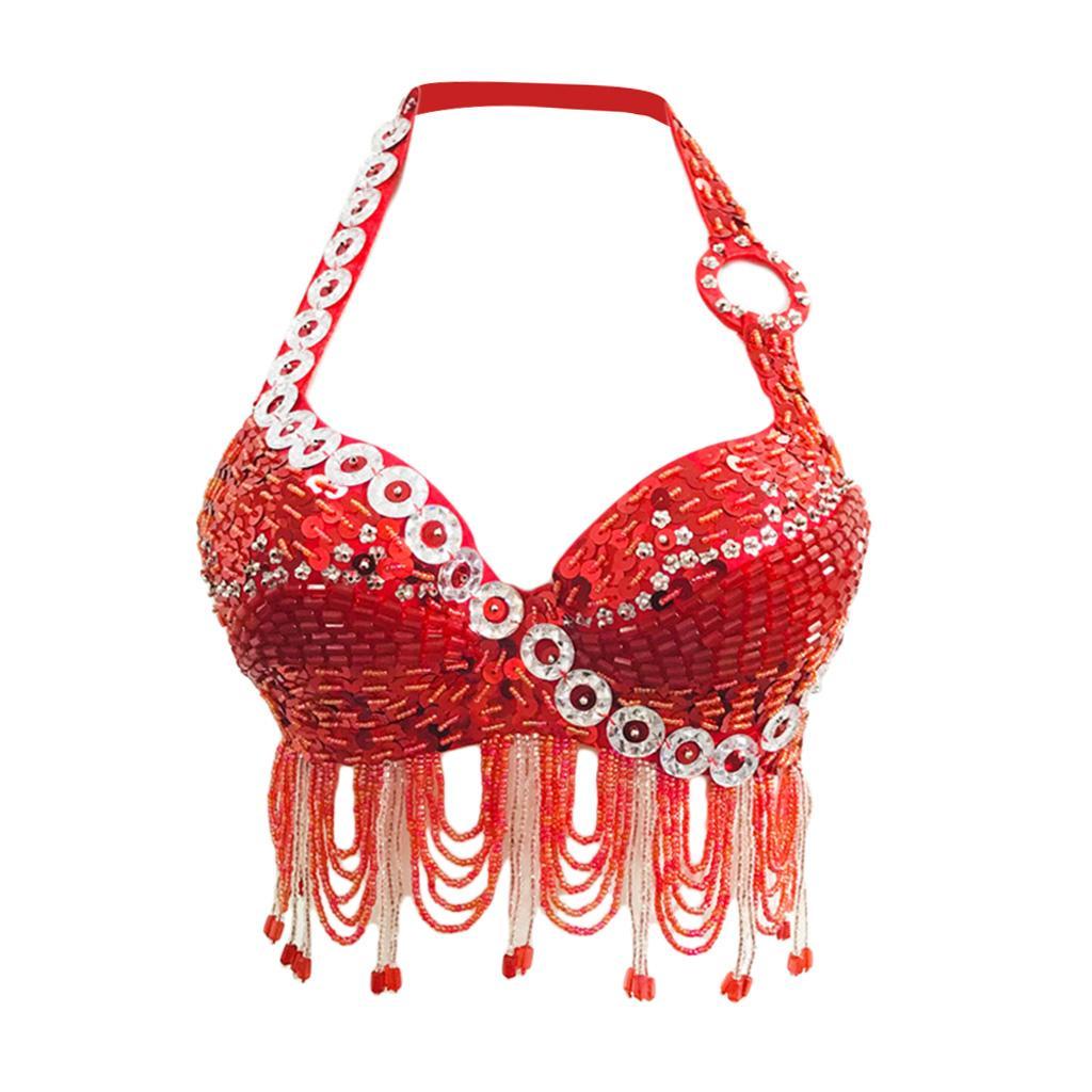 Womens Belly Dance Costume Bra Top Indian Belly Dancer Performance Outfit
