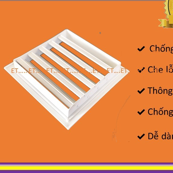 Chớp ô thoáng ngoài trời CHỐNG HẮT MƯA đa năng, chất liệu nhôm sơn tĩnh điện, siêu bền, không biến đổi màu, cho quạt thông gió, lỗ thoáng, lam gió