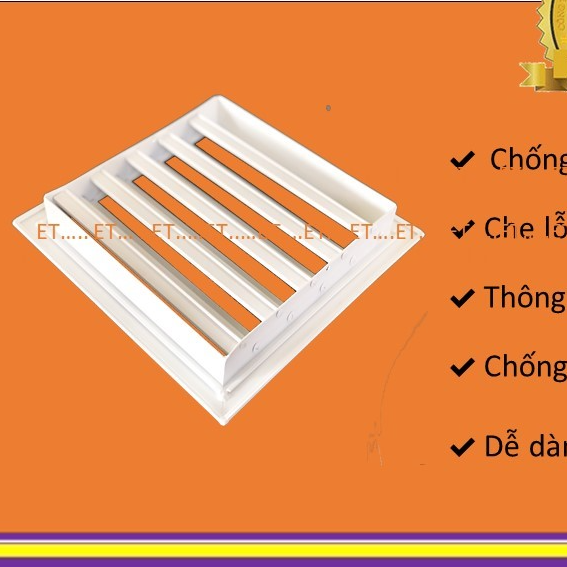 Chớp ô thoáng ngoài trời CHỐNG HẮT MƯA đa năng, chất liệu nhôm sơn tĩnh điện, siêu bền, không biến đổi màu,  cho quạt thông gió, lỗ thoáng, lam gió