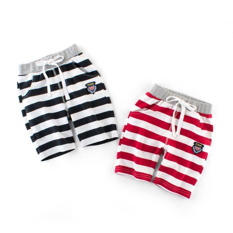 Quần short bé trai Kotokids quần thun cotton kẻ cho bé