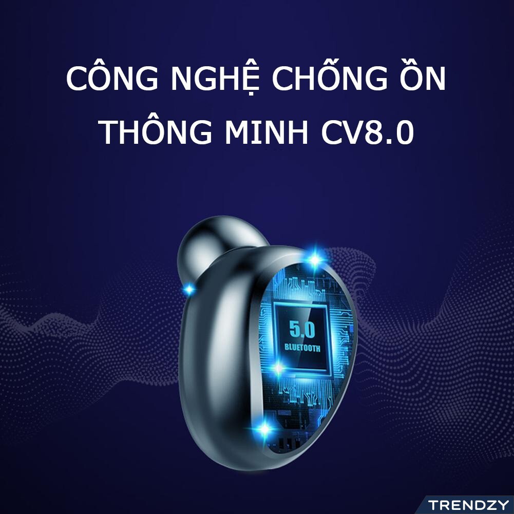 Tai Nghe Bluetooth Không Dây ADEMAX 5.0 F9 - Tai Nghe Airpods Cao Cấp - Kiểu Dáng Độc Đáo, Nhỏ Gọn - Âm Thanh Mềm Mượt, Thoải Mái, Không Làm Nhức Tai - Hàng chính hãng