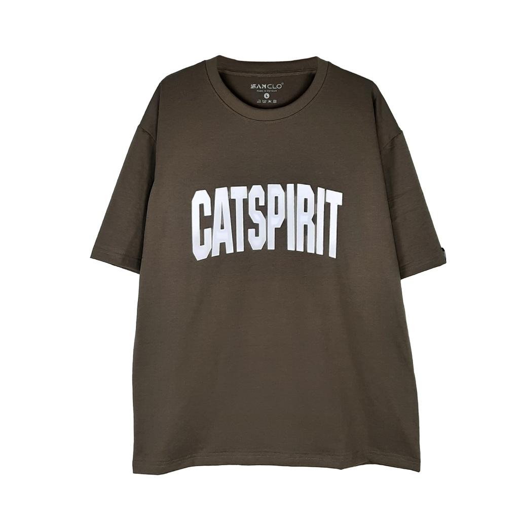 Áo thun nam nữ tay lỡ SAM CLO form rộng Unisex, mặc cặp, nhóm CATSPIRIT - 80% COTTON