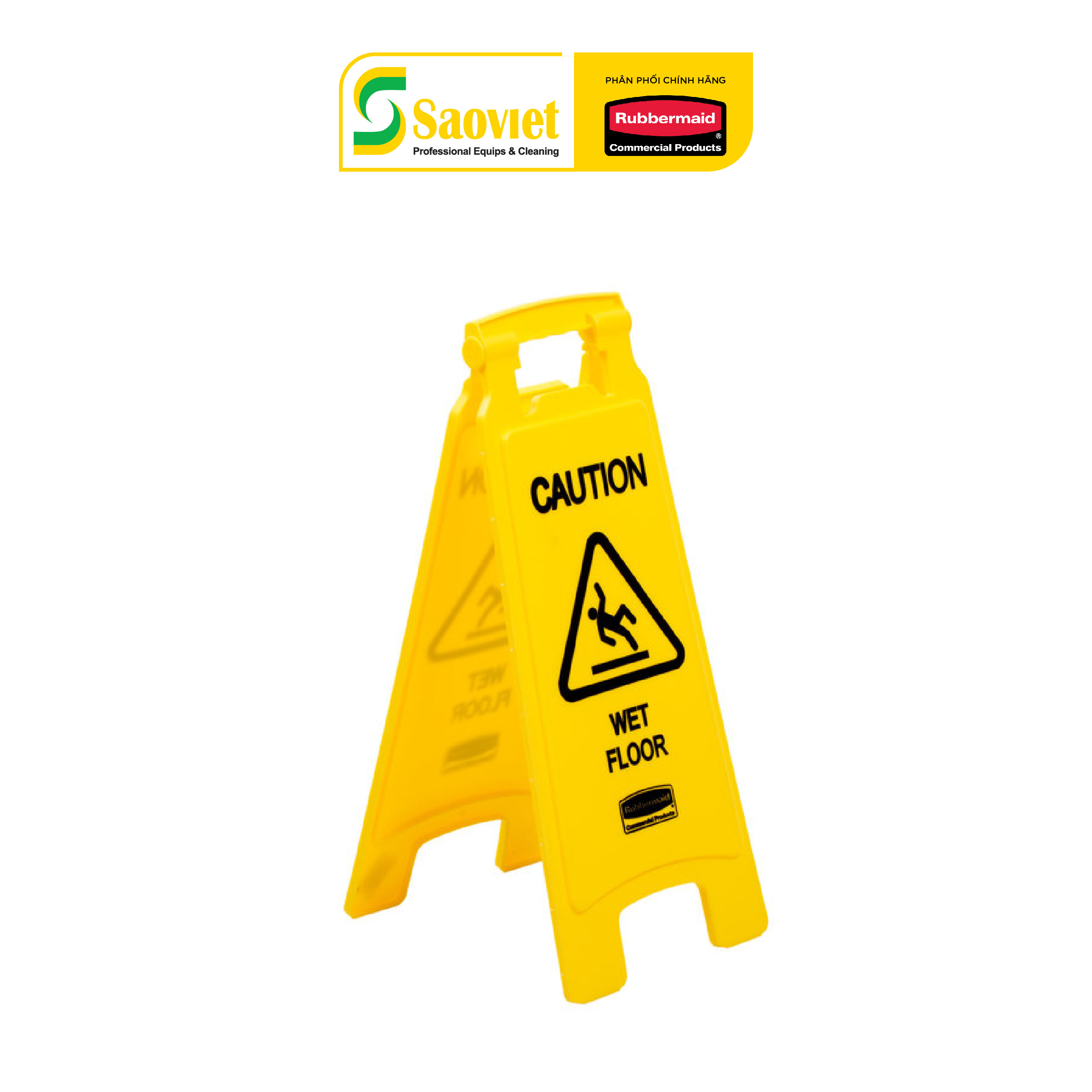 Biển Nhựa Thông Báo Sàn Ướt RUBBERMAID Chính Hãng - SKU: FG611277YEL | SAOVIETCO