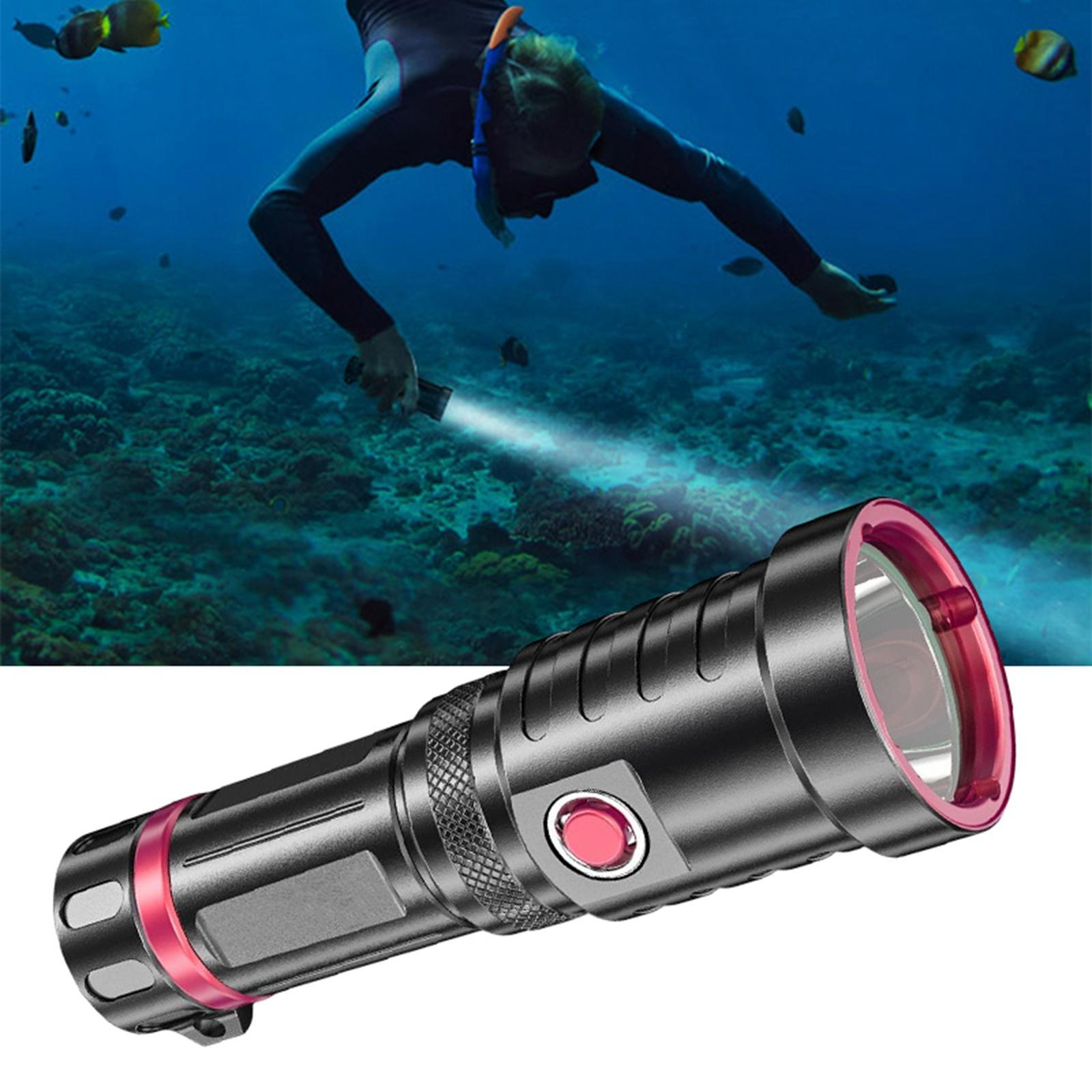 Diving Flashlight, Professional Underwater Torch for Night Outdoor Sport Dive Swimming