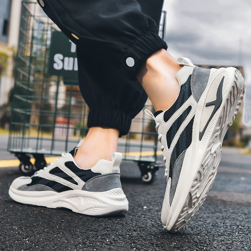 Giày Thể Thao Nam GEMI - Giày Sneaker Màu Trắng Viền Đen - Trắng Viền Vàng, Giày Thể Thao Mẫu Mới Hot Trend 2022 - G5190
