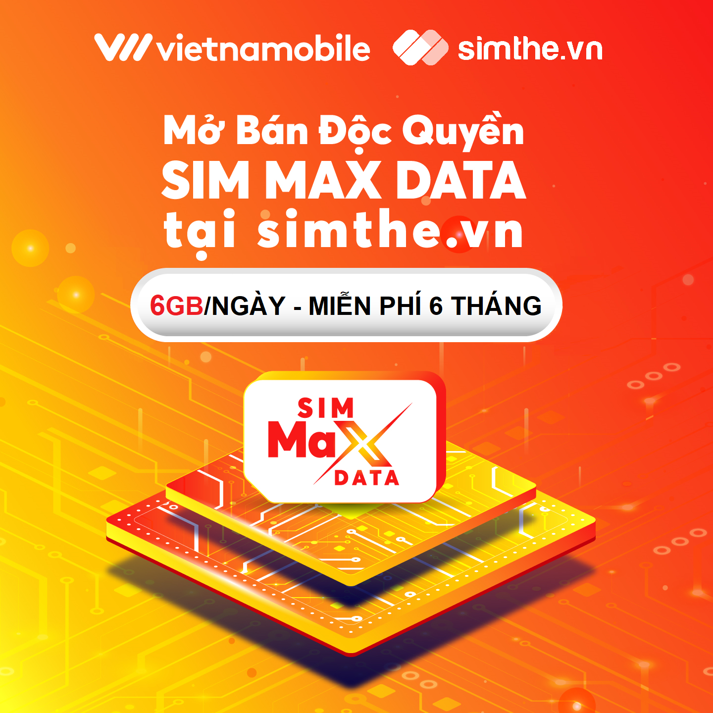 SIM MAX DATA 4G VIETNAMOBILE - 6GB/Ngày. Trọn Gói 6 Tháng Không Cần Nạp Tiền - Hàng Chính Hãng