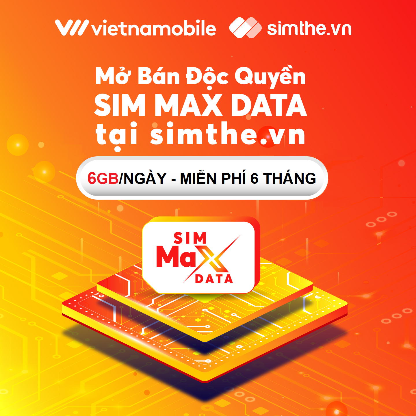 SIM MAX DATA 4G VIETNAMOBILE - 6GB/Ngày. Bắt Buộc Kích Hoạt Sim Qua App Của Nhà Mạng Để Dùng. Trọn Gói 6 Tháng Không Cần Nạp Tiền - Hàng Chính Hãng