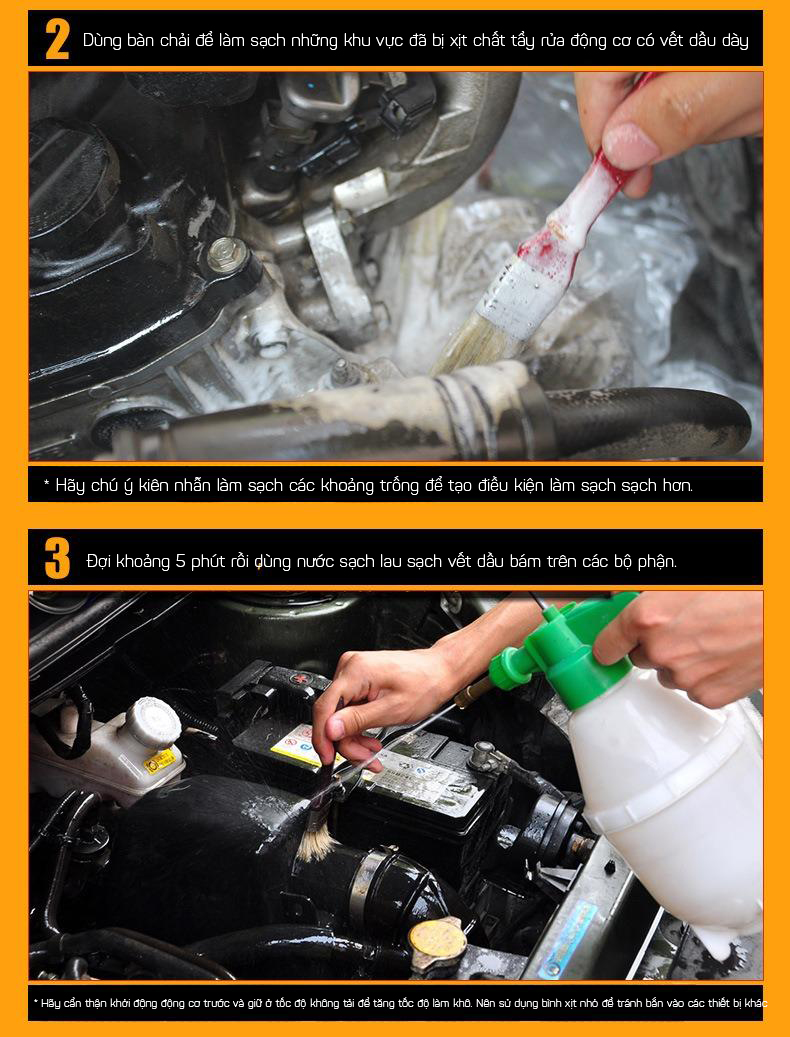 Dung Dịch Tẩy Dầu Máy Khoang Xe Ô Tô ENGINE 500ml - Hàng Nhập Khẩu