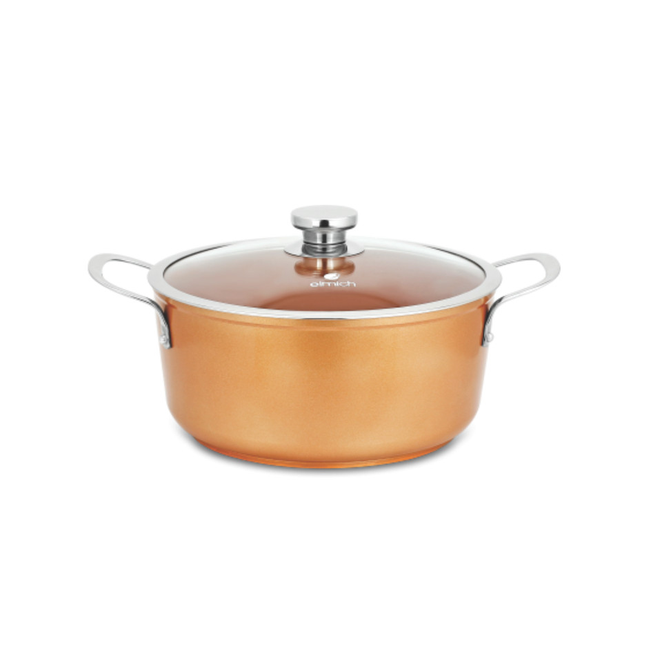 Elmich: NỒI PHỦ SỨ CAO CẤP FULL INDUCTION ELMICH ROYAL PREMIUM EL-1179 &amp; EL-118X, Sz 18Cm, 2351179E