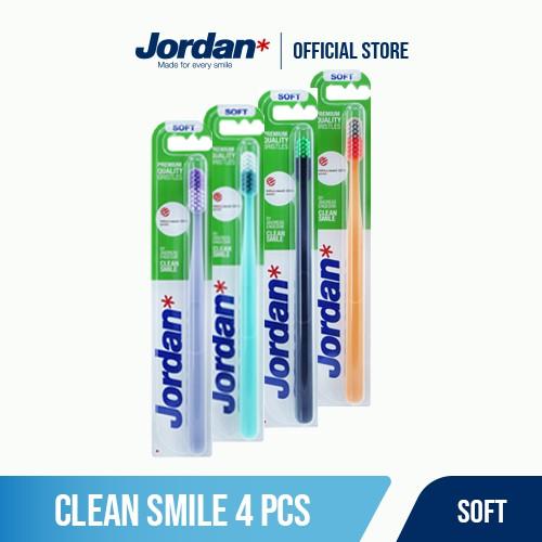Combo 4 Bàn chải đánh răng Jordan Clean Smile, Lông Mềm