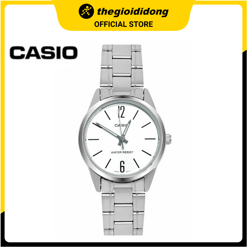 Đồng Hồ Nữ Casio LTP-V005D-7BUDF Dây Đeo Kim Loại - Mặt Màu Trắng