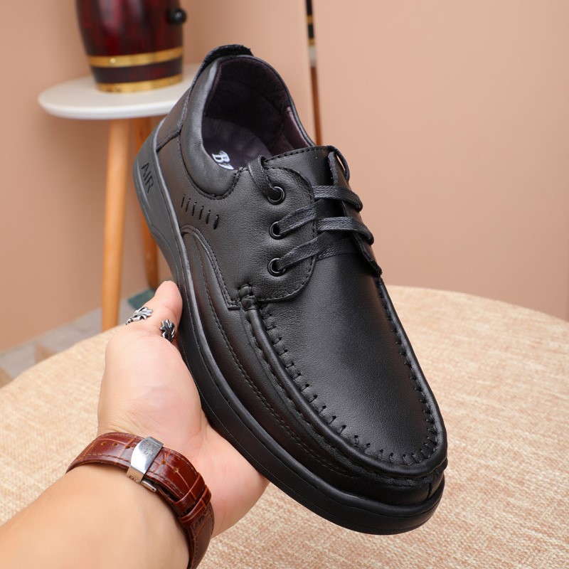 Giày da công sở, giày tây cỡ lớn Eu:45-46 cho nam cao to chân ú bè. Big size leather shoes - GT201