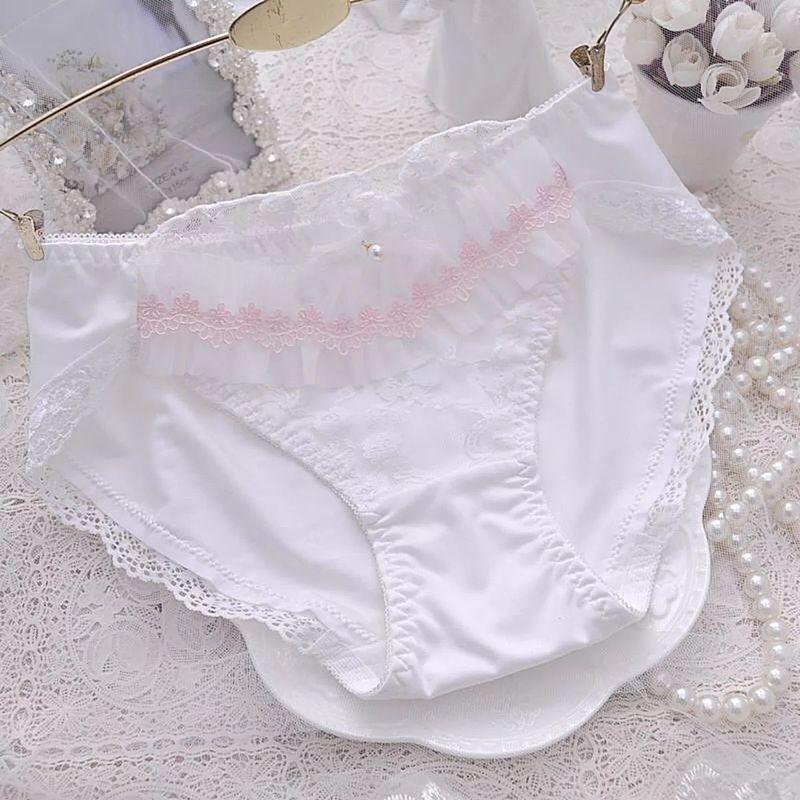 Nữ Sinh Lolita Ren Trong Suốt Áo Ngực Và Quần Bộ Nhật Bản Dễ Thương Kawaii Đồ Lót Áo Ngực Thông Bộ Quần Lót Quần Sịp Nữ Cô Gái