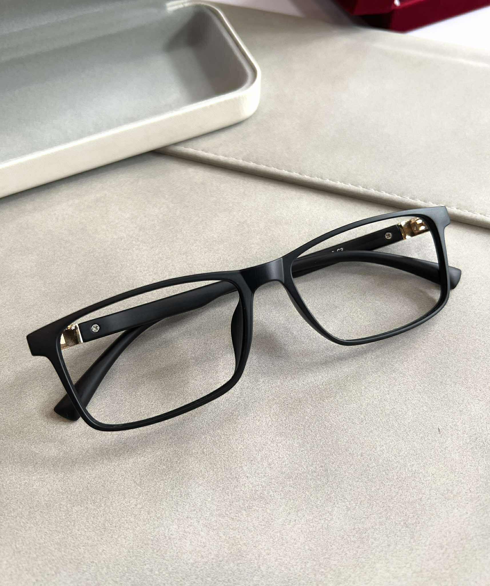 Kính Mắt, Gọng Kính Cận Unisex Dáng Chữ Nhật Basic Gọng Nhựa Dẻo Cao Cấp