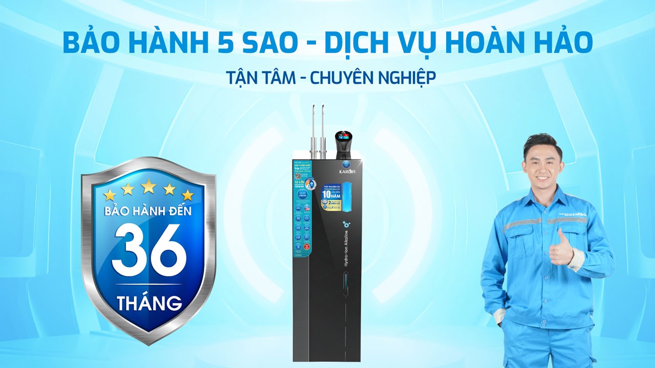 Máy lọc nước Hydro-ion kiềm nóng lạnh 12 lõi Karofi S86, Điện phân trực tiếp, Giao trước lắp sau miễn phí Bảo hành 3 năm - Hàng chính hãng