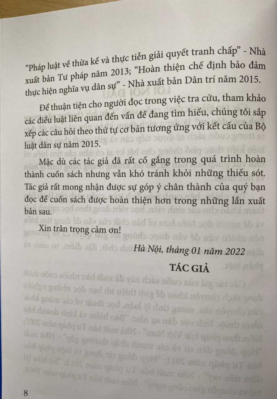 Các câu hỏi thường gặp trong lĩnh vực dân sự