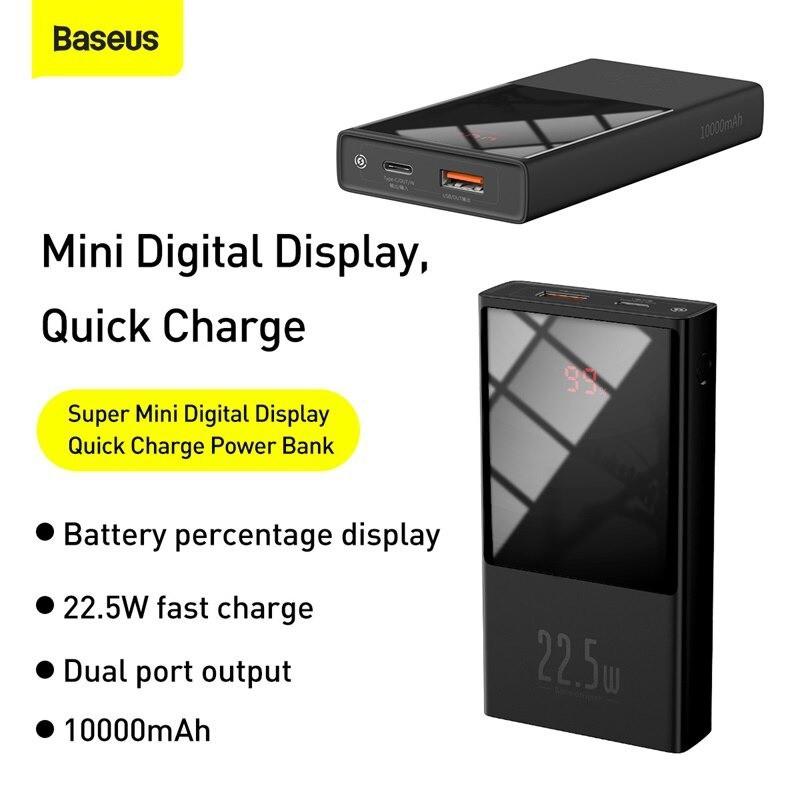 Pin sạc dự phòng hỗ trợ sạc nhanh PD3.0 Baseus Super Mini Power Bank Digital Display 20000mAh 22.5W -Hàng Chính Hãng