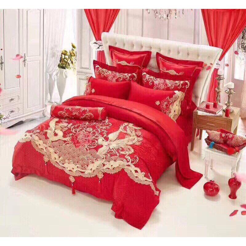 BỘ CHĂN GA LỤA GẤM HOÀNG GIA