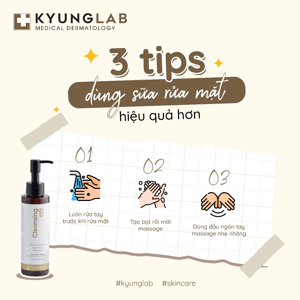 Sữa rửa mặt làm sạch sâu Kyung Lab Cleansing Gel