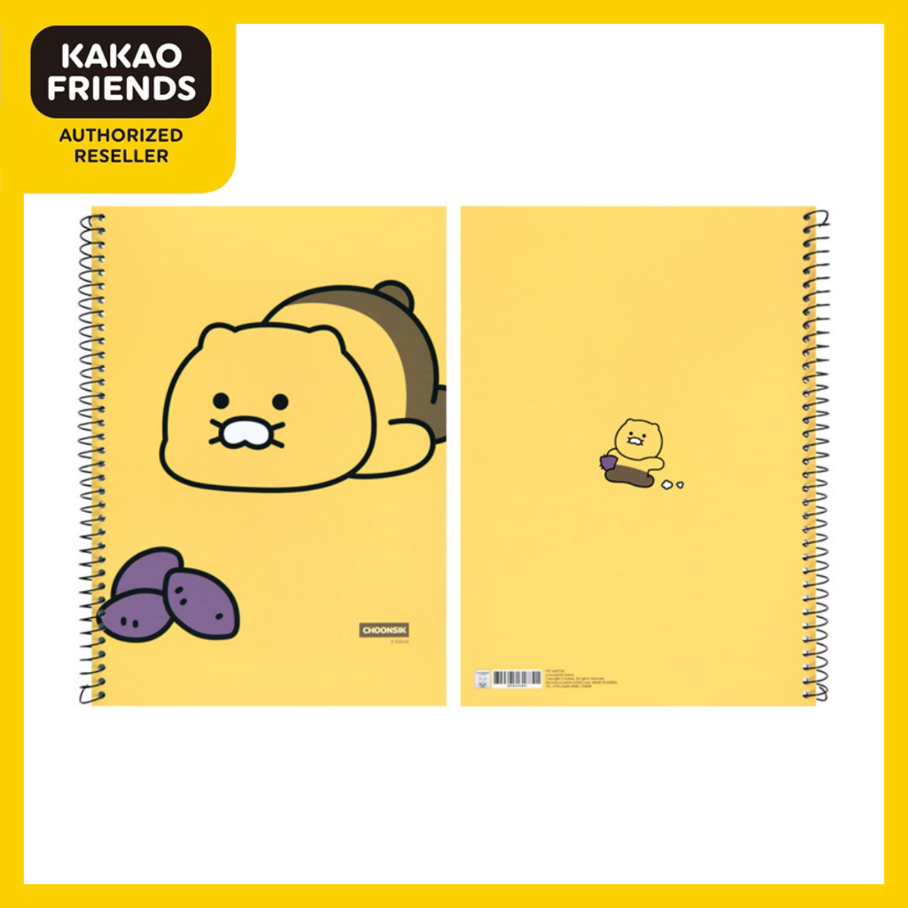 Sổ Ghi Chú Lò Xo B5 Choonsik Kakao Friends Chính Hãng