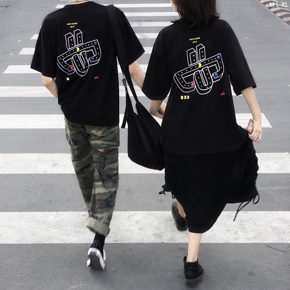 Áo Thun Tay Lỡ Form Rộng Unisex UPDOWN PACMAN