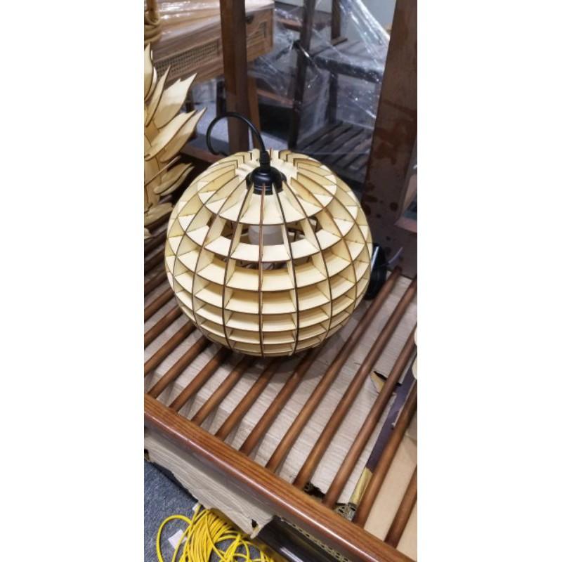 Đèn gỗ trang trí shop, cửa hàng, cafe