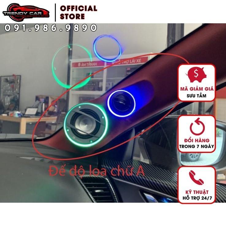 Đế độ loa 3 way cột chữ A gắn loa mid 10cm, treble 6cm chất liệu nhựa ABS trắng giá đỡ loa cột A tweter